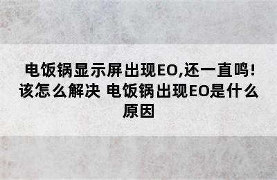 电饭锅显示屏出现EO,还一直鸣!该怎么解决 电饭锅出现EO是什么原因